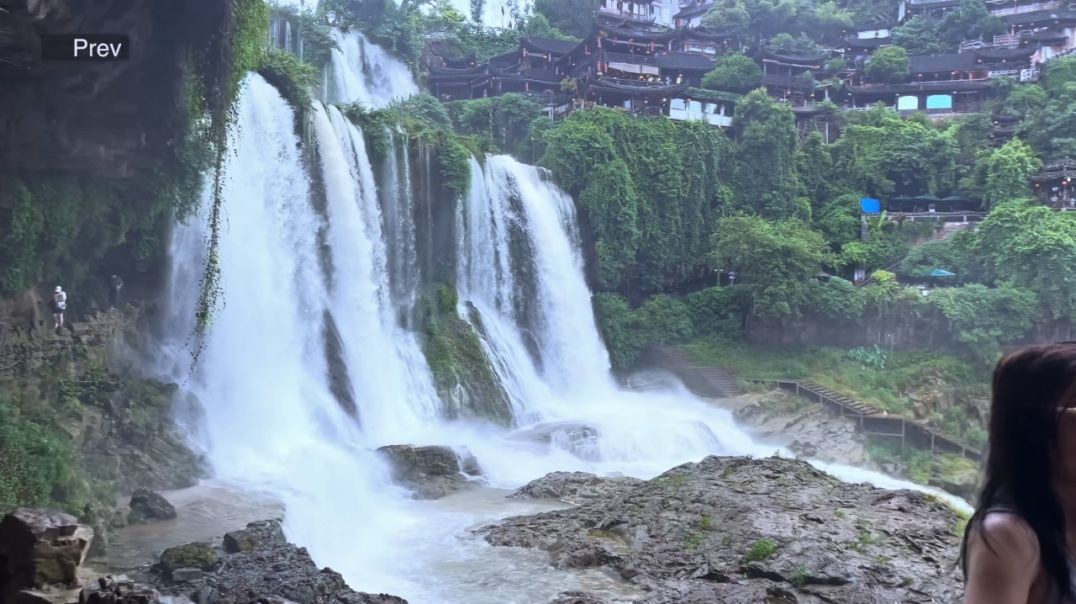 Walking Through China's Village Hanging on a Waterfall - Furong Ancient Town