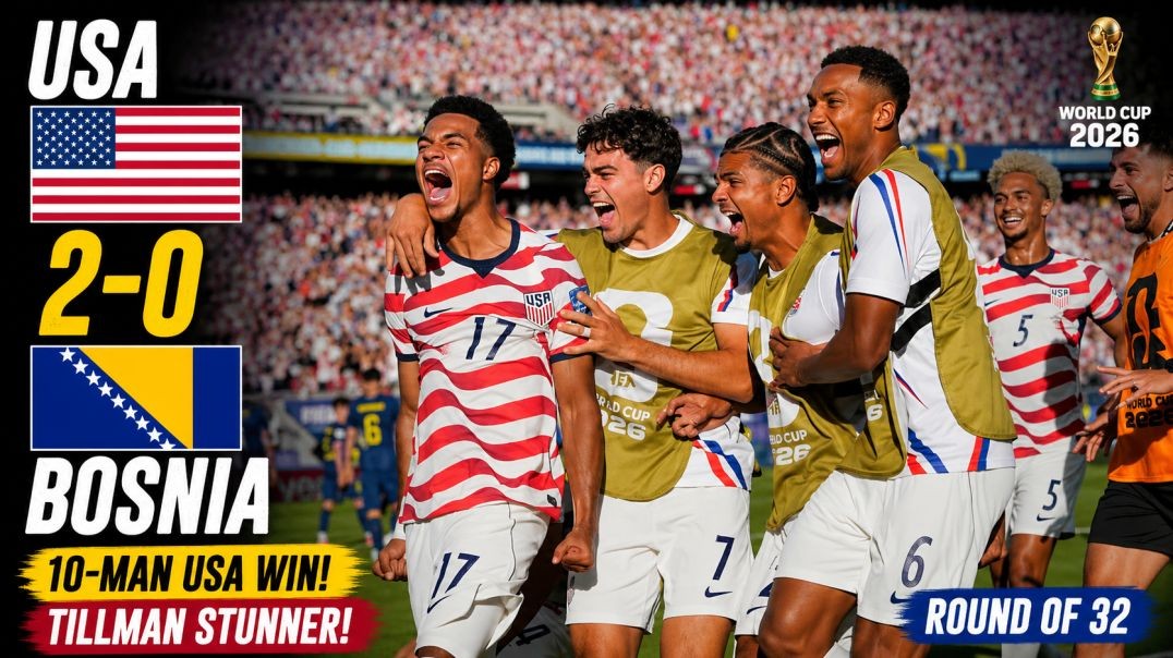 ⁣USA vs Bosnia & Herzegovina | Full Match Highlights | Round of 32 | FIFA World Cup 2026