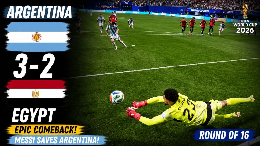 Argentina vs Egypt Extended Highlights & All Goals| Round of 16 | FIFA World Cup 2026