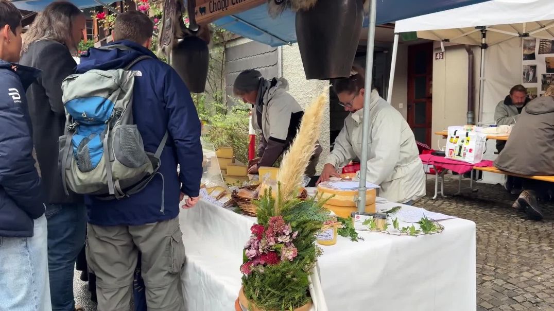 Traditional Swiss Cheese Festival & Cow Parade | Exploring Elm, Switzerland