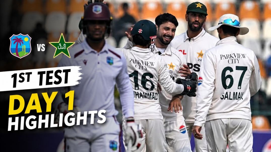 West Indies vs Pakistan | 1st Test Day 1 Highlights | Pakistan Tour of West Indies 2026