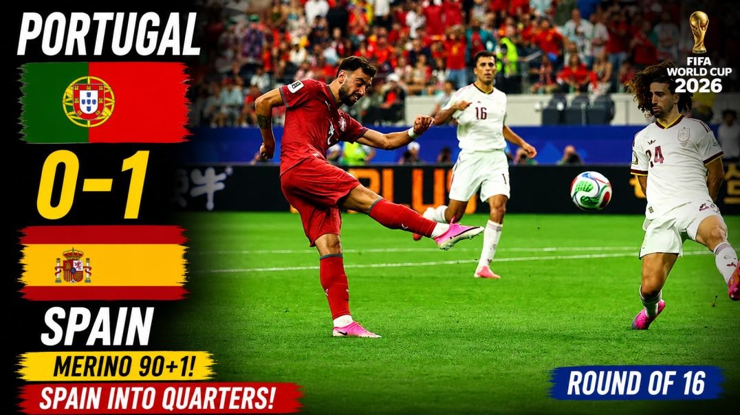 Portugal vs Spain 0-1 | Full Match Highlights | Round of 16 | FIFA World Cup 2026